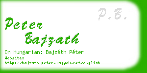 peter bajzath business card
